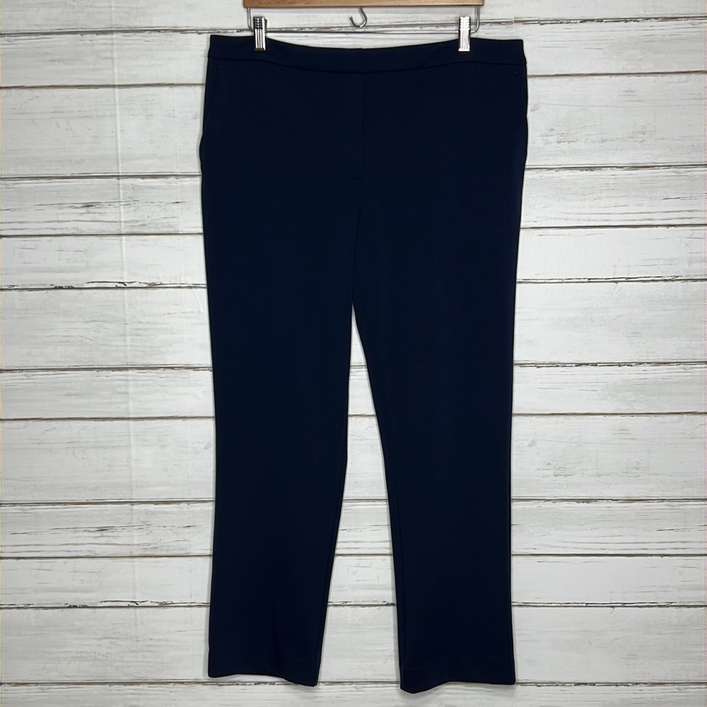 Tommy Hilfiger Straight Leg Trouser Pant Navy Blue Size 16